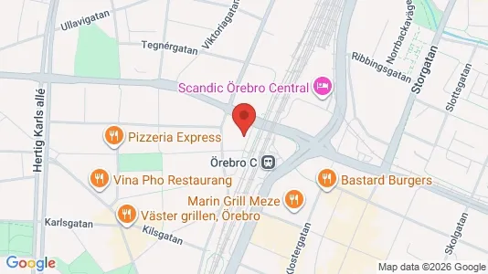 Lägenheter att hyra i Örebro - kort over placeringen