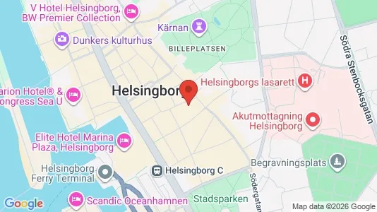 Bostadsrätter till salu i Helsingborg - kort over placeringen