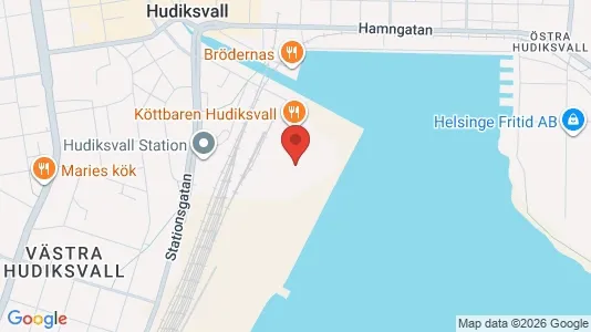 Lägenheter att hyra i Hudiksvall - kort over placeringen