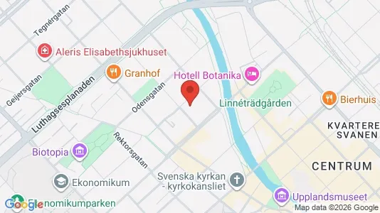 Lägenheter till salu i Uppsala - kort over placeringen
