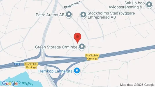 Lägenheter till salu i Nacka - kort over placeringen