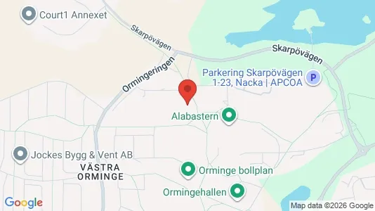 Lägenheter till salu i Nacka - kort over placeringen