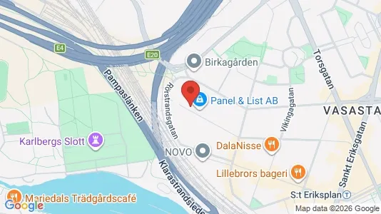 Lägenheter till salu i Vasastan - kort over placeringen