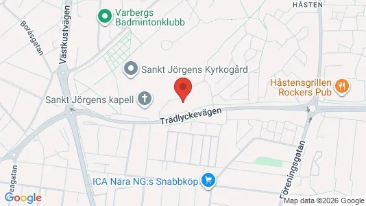 Lägenheter till salu i Varberg - kort over placeringen