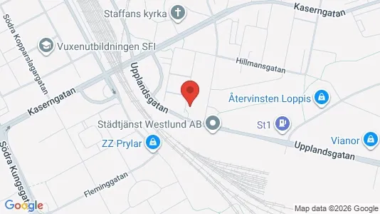 Bostadsrätter till salu i Gävle - kort over placeringen