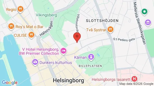 Bostadsrätter till salu i Helsingborg - kort over placeringen