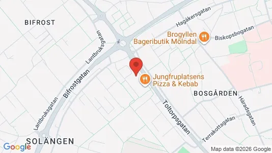 Lägenheter till salu i Mölndal - kort over placeringen