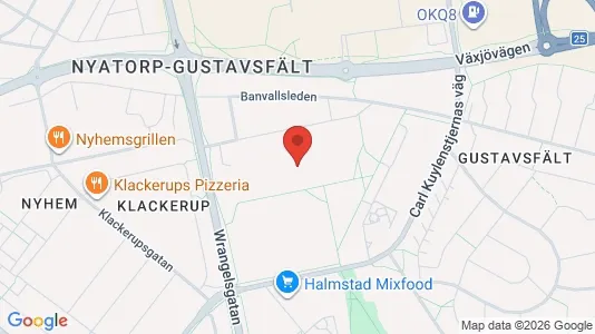 Lägenheter till salu i Halmstad - kort over placeringen