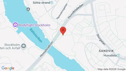 Lägenheter till salu i Solna - kort over placeringen