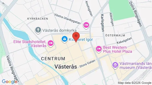 Lägenheter att hyra i Västerås - kort over placeringen