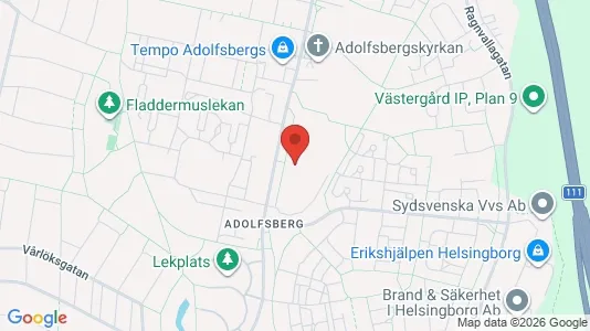 Bostadsrätter till salu i Helsingborg - kort over placeringen
