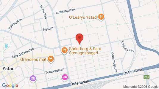 Bostadsrätter till salu i Ystad - kort over placeringen