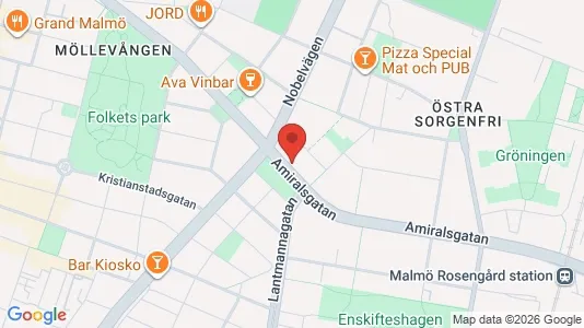 Bostadsrätter till salu i Malmö Centrum - kort over placeringen
