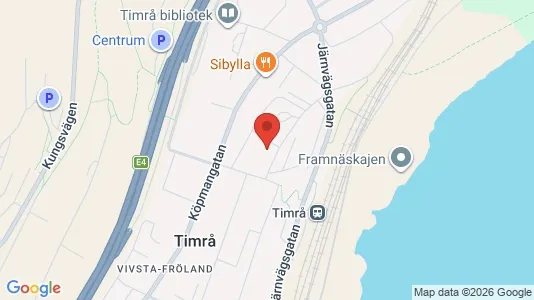 Lägenheter till salu i Timrå - kort over placeringen