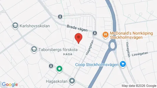 Bostadsrätter till salu i Norrköping - kort over placeringen