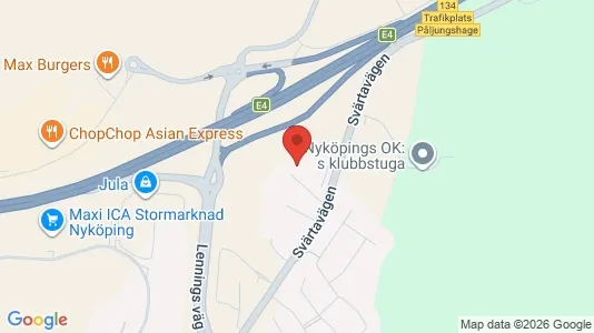 Lägenheter att hyra i Nyköping - kort over placeringen