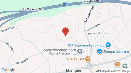 Lägenheter att hyra i Nacka - kort over placeringen