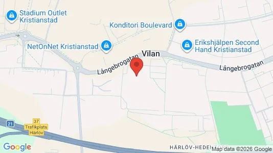 Lägenheter till salu i Kristianstad - kort over placeringen
