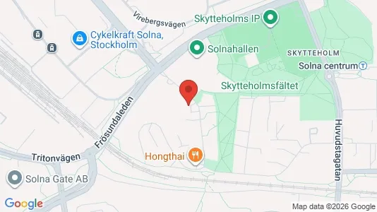 Lägenheter till salu i Solna - kort over placeringen