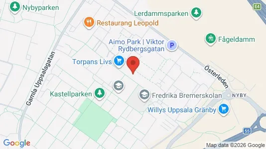 Lägenheter till salu i Uppsala - kort over placeringen
