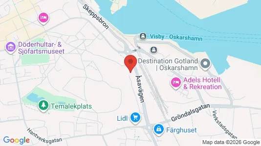 Lägenheter till salu i Oskarshamn - kort over placeringen