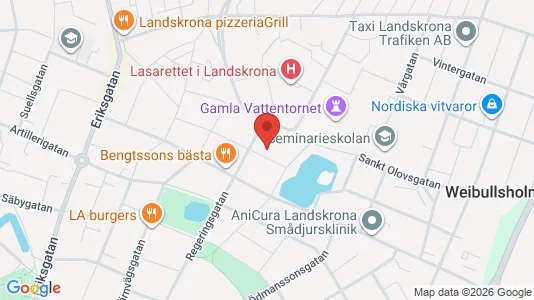 Lägenheter att hyra i Landskrona - kort over placeringen