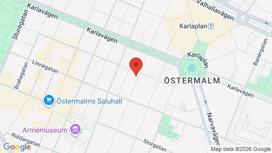 Lägenheter att hyra i Östermalm - kort over placeringen