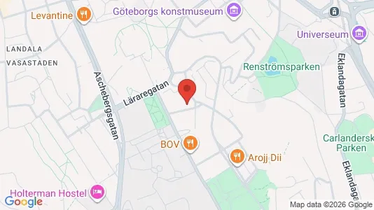 Lägenheter till salu i Johanneberg - kort over placeringen