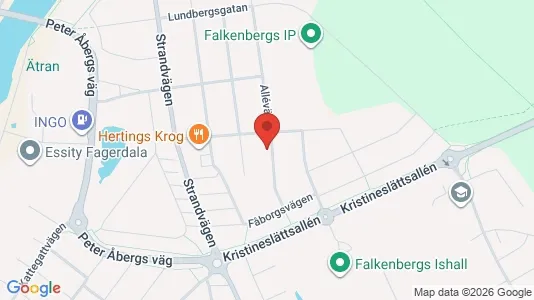 Lägenheter att hyra i Falkenberg - kort over placeringen