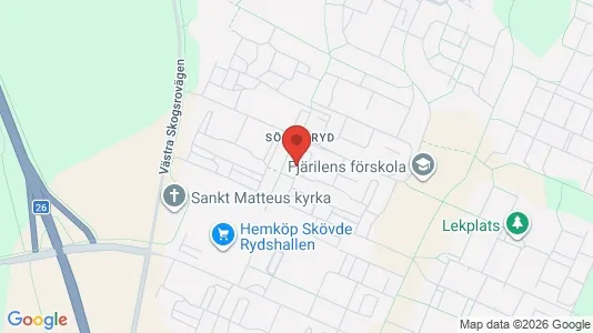 Lägenheter att hyra i Skövde - kort over placeringen