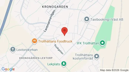 Lägenheter att hyra i Trollhättan - kort over placeringen