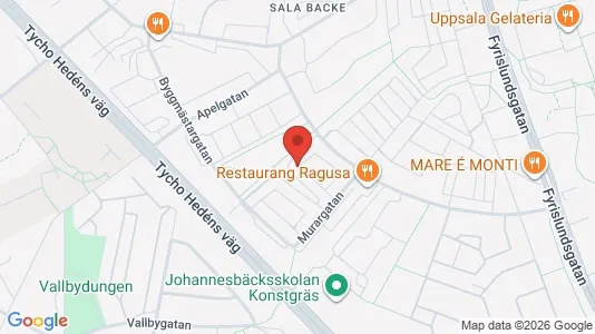 Lägenheter till salu i Uppsala - kort over placeringen