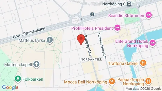 Lägenheter att hyra i Norrköping - kort over placeringen
