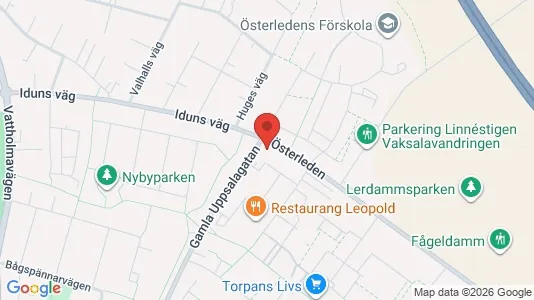 Bostadsrätter till salu i Uppsala - kort over placeringen
