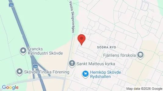 Lägenheter att hyra i Skövde - kort over placeringen