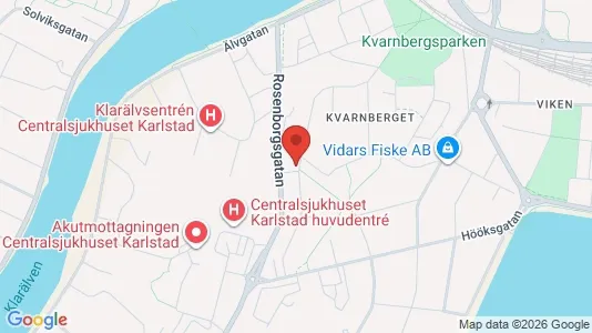 Bostadsrätter till salu i Karlstad - kort over placeringen