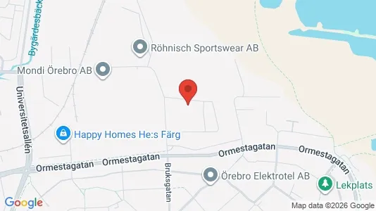 Lägenheter till salu i Örebro - kort over placeringen