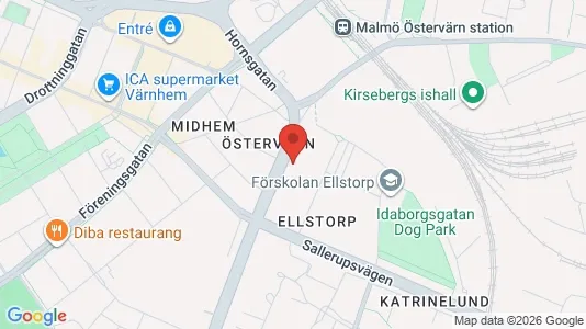 Bostadsrätter till salu i Malmö Centrum - kort over placeringen