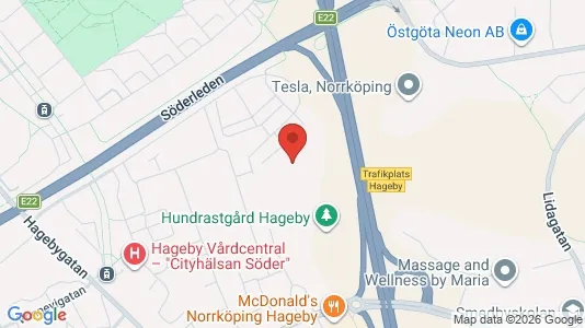 Lägenheter att hyra i Norrköping - kort over placeringen