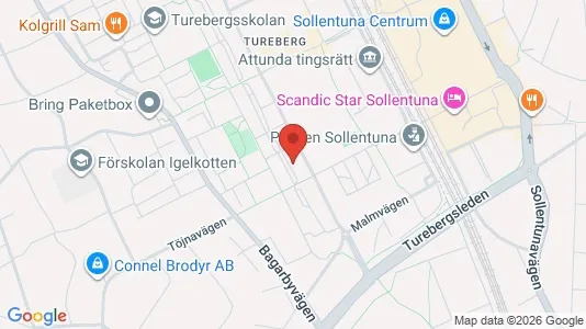 Lägenheter till salu i Sollentuna - kort over placeringen
