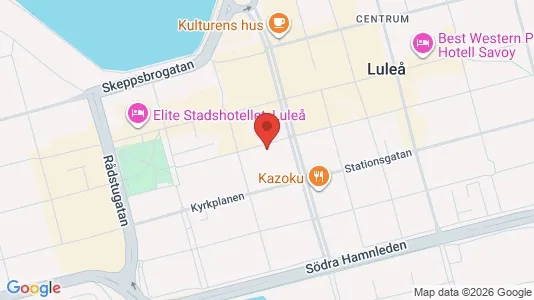 Lägenheter till salu i Luleå - kort over placeringen