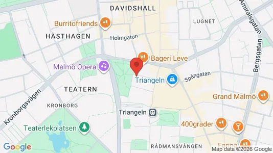 Lägenheter till salu i Malmö Centrum - kort over placeringen
