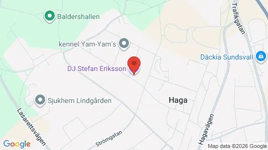 Lägenheter till salu i Sundsvall - kort over placeringen