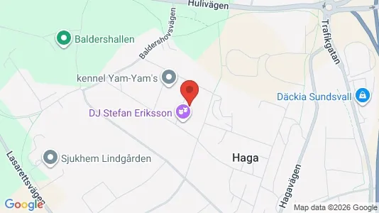 Bostadsrätter till salu i Sundsvall - kort over placeringen