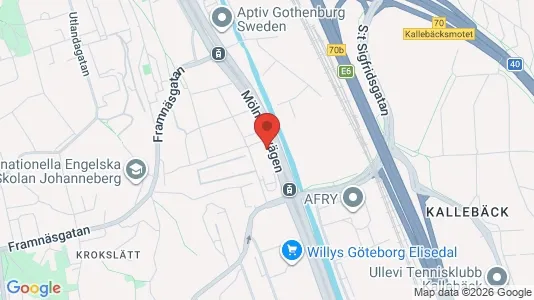 Lägenheter till salu i Johanneberg - kort over placeringen