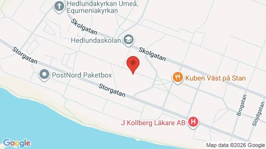 Lägenheter till salu i Umeå - kort over placeringen