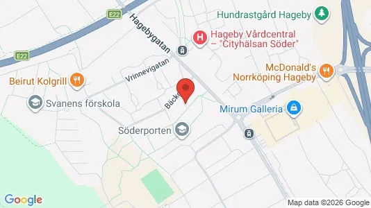 Lägenheter att hyra i Norrköping - kort over placeringen