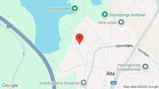 Lägenheter till salu i Nacka - kort over placeringen