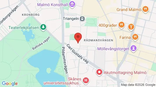 Lägenheter till salu i Malmö Centrum - kort over placeringen