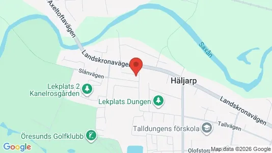 Bostadsrätter till salu i Landskrona - kort over placeringen